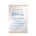 Isaiah 40:31 Bible Verse, Wings like Eagles Enhanced Matte Paper Poster With Hanger Wall Art Oak 24″×36″