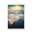 Ephesians 6:10 Bible Verse, be strong in the Lord Enhanced Matte Paper Poster With Hanger Wall Art Oak 24″×36″