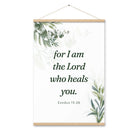 Exodus 15:26 Bible Verse, Gods voice Enhanced Matte Paper Poster With Hanger Wall Art Oak 24″×36″