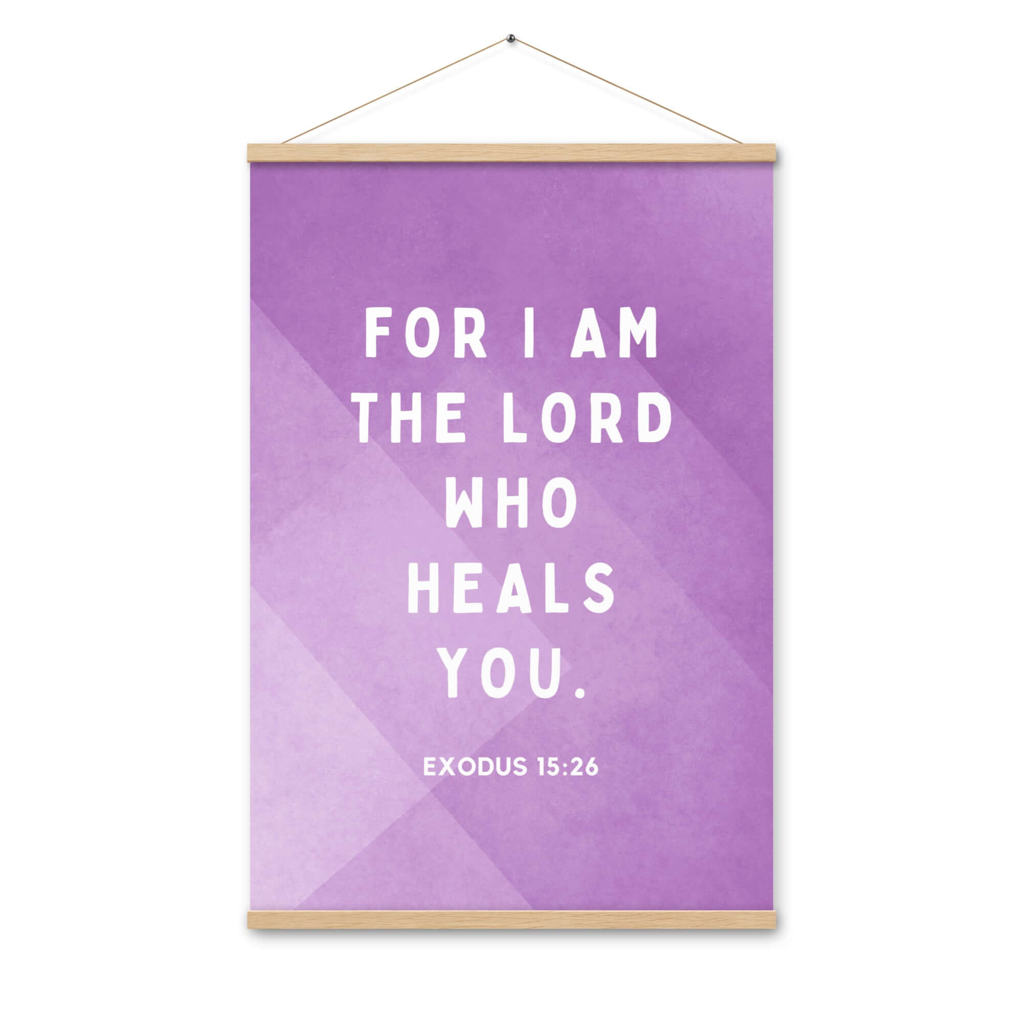 Exodus 15:26 Bible Verse, in his eyes Enhanced Matte Paper Poster With Hanger Wall Art Oak 24″×36″