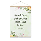 John 14:27 Bible Verse, My peace Enhanced Matte Paper Poster With Hanger Wall Art Oak 24″×36″