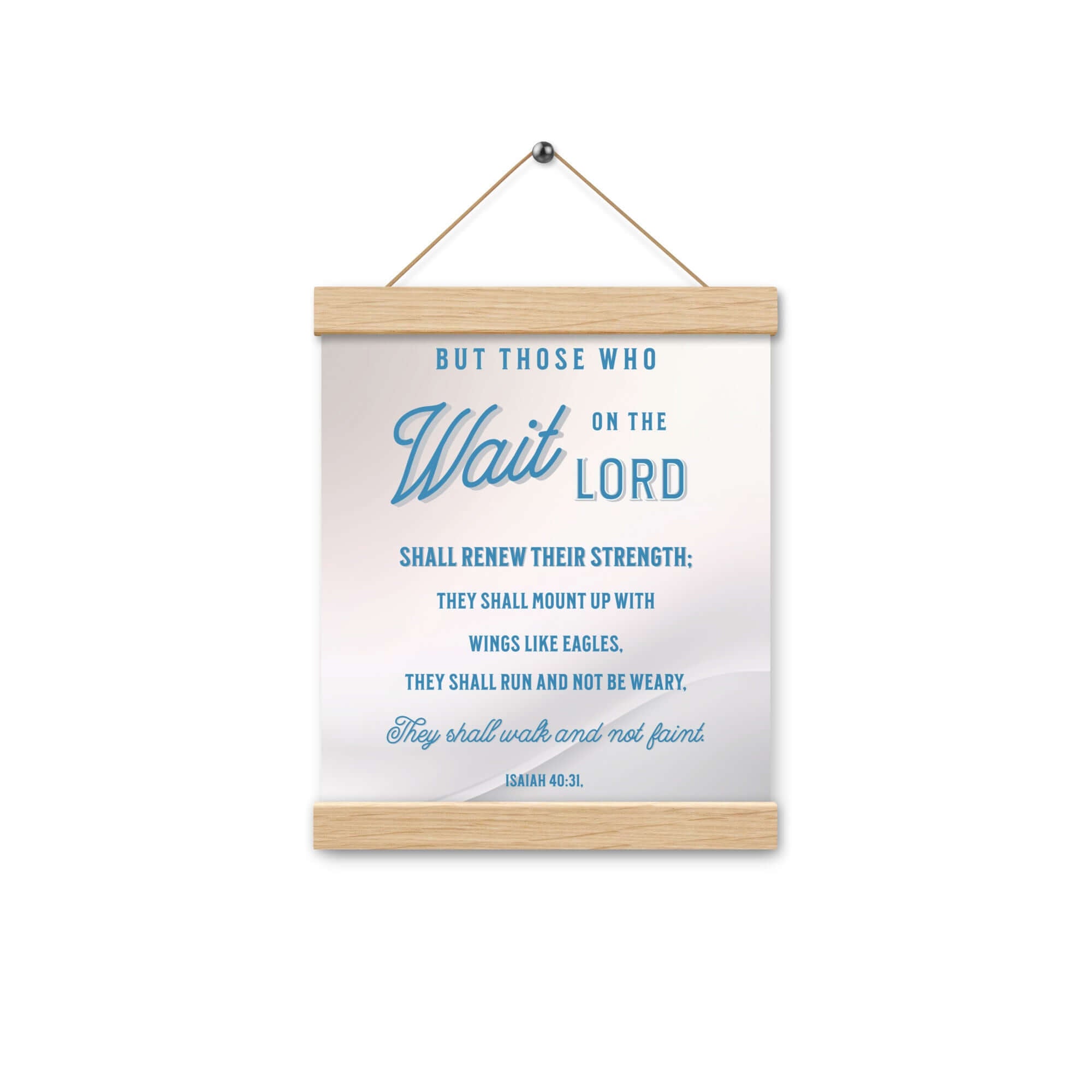 Isaiah 40:31 Bible Verse, Wings like Eagles Enhanced Matte Paper Poster With Hanger Wall Art