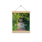 Revelation 3:20 Bible Verse, Garden Doorway Enhanced Matte Paper Poster With Hanger Wall Art