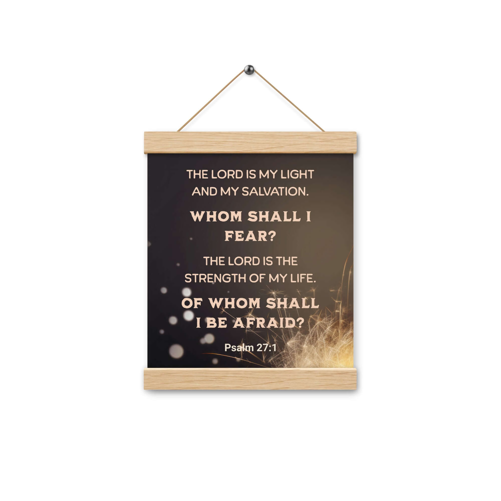 Psalm 27:1 Bible Verse, The LORD is My Light Enhanced Matte Paper Poster With Hanger Wall Art