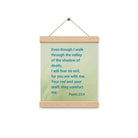 Psalm 23:4 Bible Verse, fear no evil Enhanced Matte Paper Poster With Hanger Wall Art