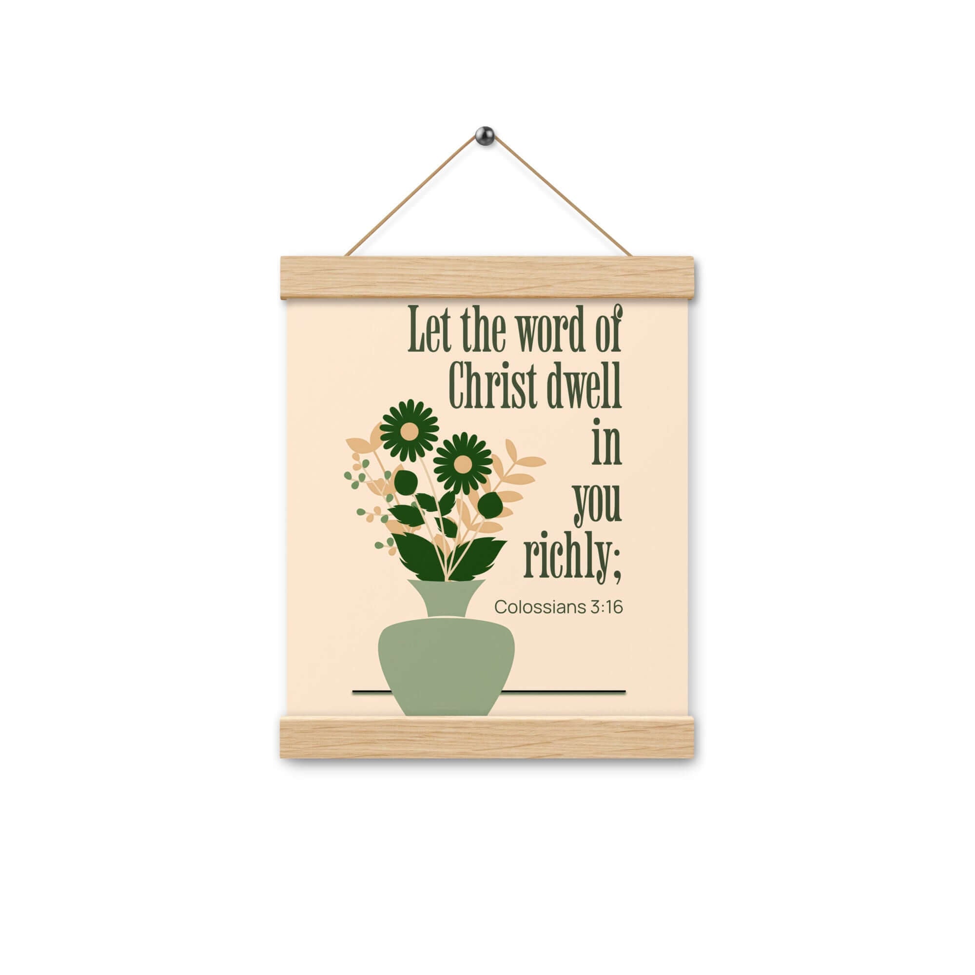 Colossians 3:16 Bible Verse, word of Christ Enhanced Matte Paper Poster With Hanger Wall Art