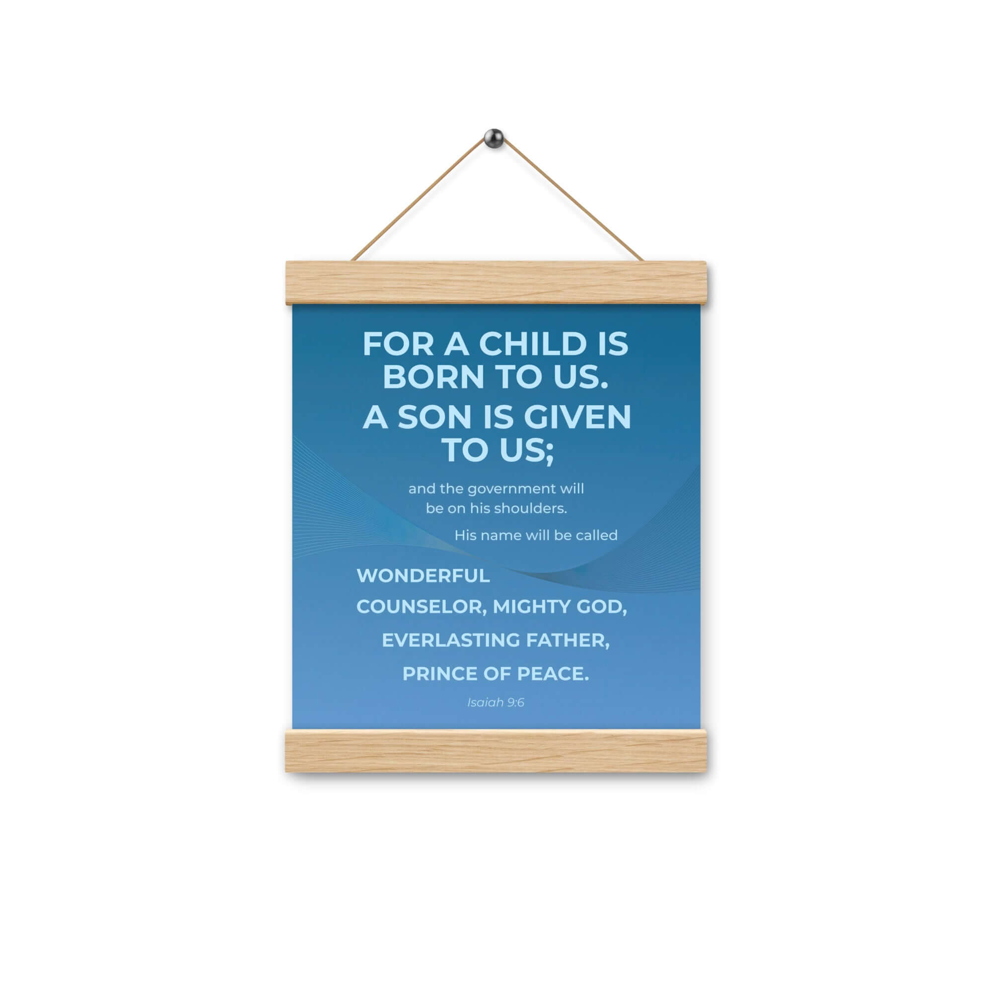 Isaiah 9:6 Bible Verse, Everlasting Father Enhanced Matte Paper Poster With Hanger Wall Art