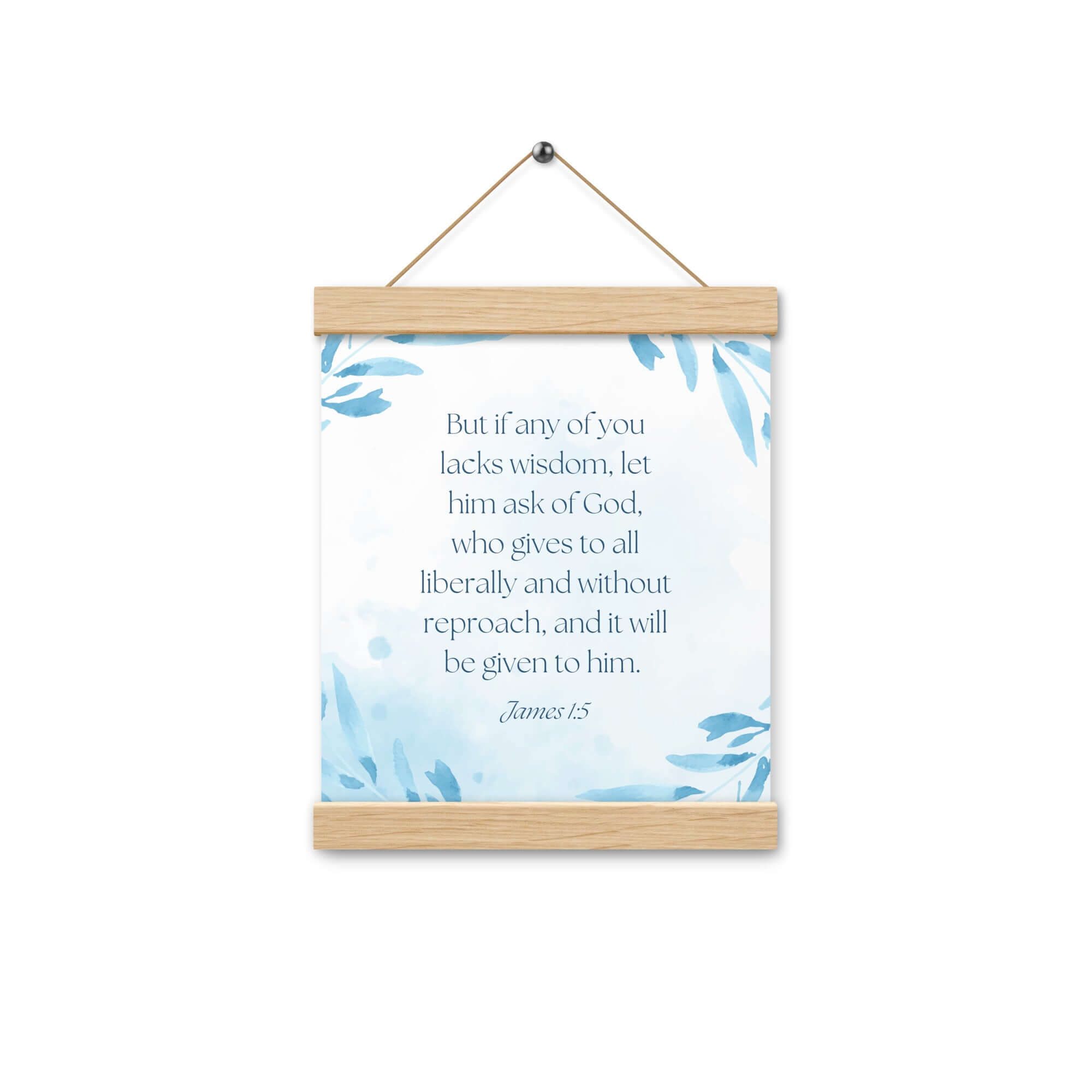 James 1:5 Bible Verse, lacks wisdom Enhanced Matte Paper Poster With Hanger Wall Art