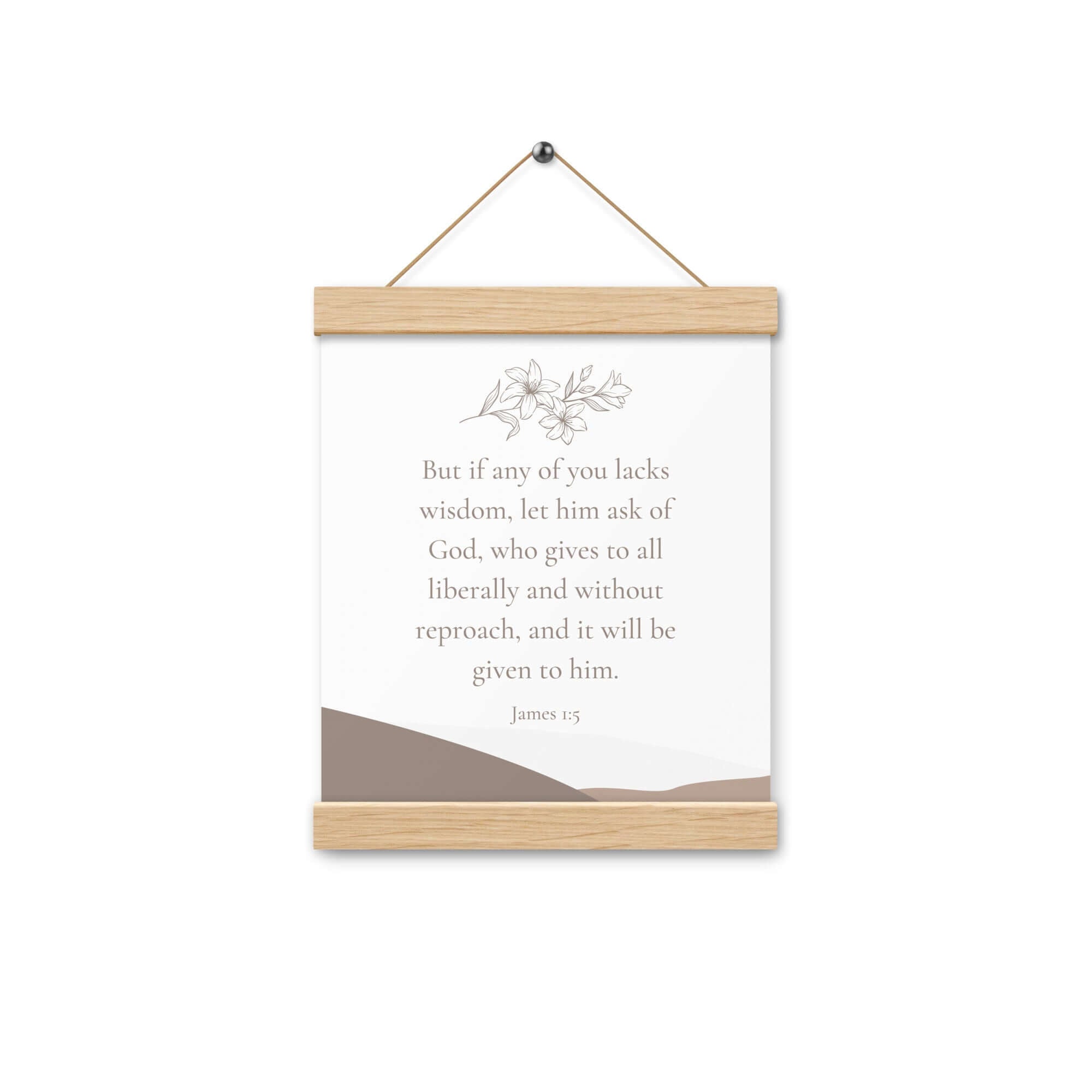 James 1:5 Bible Verse, ask of God Enhanced Matte Paper Poster With Hanger Wall Art