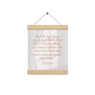 Revelation 21:4 Bible Verse, He will wipe Enhanced Matte Paper Poster With Hanger Wall Art