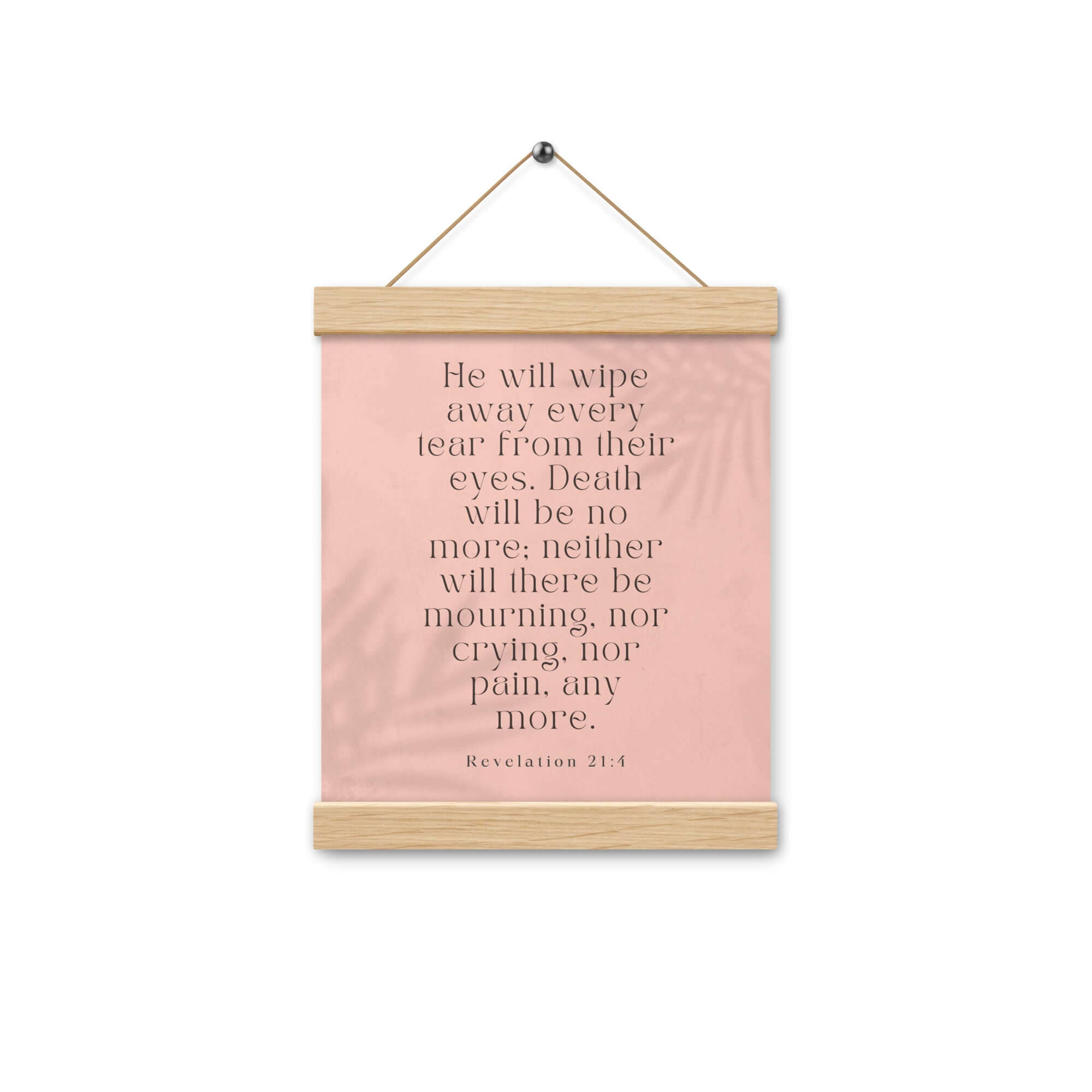 Revelation 21:4 Bible Verse, their eyes Enhanced Matte Paper Poster With Hanger Wall Art