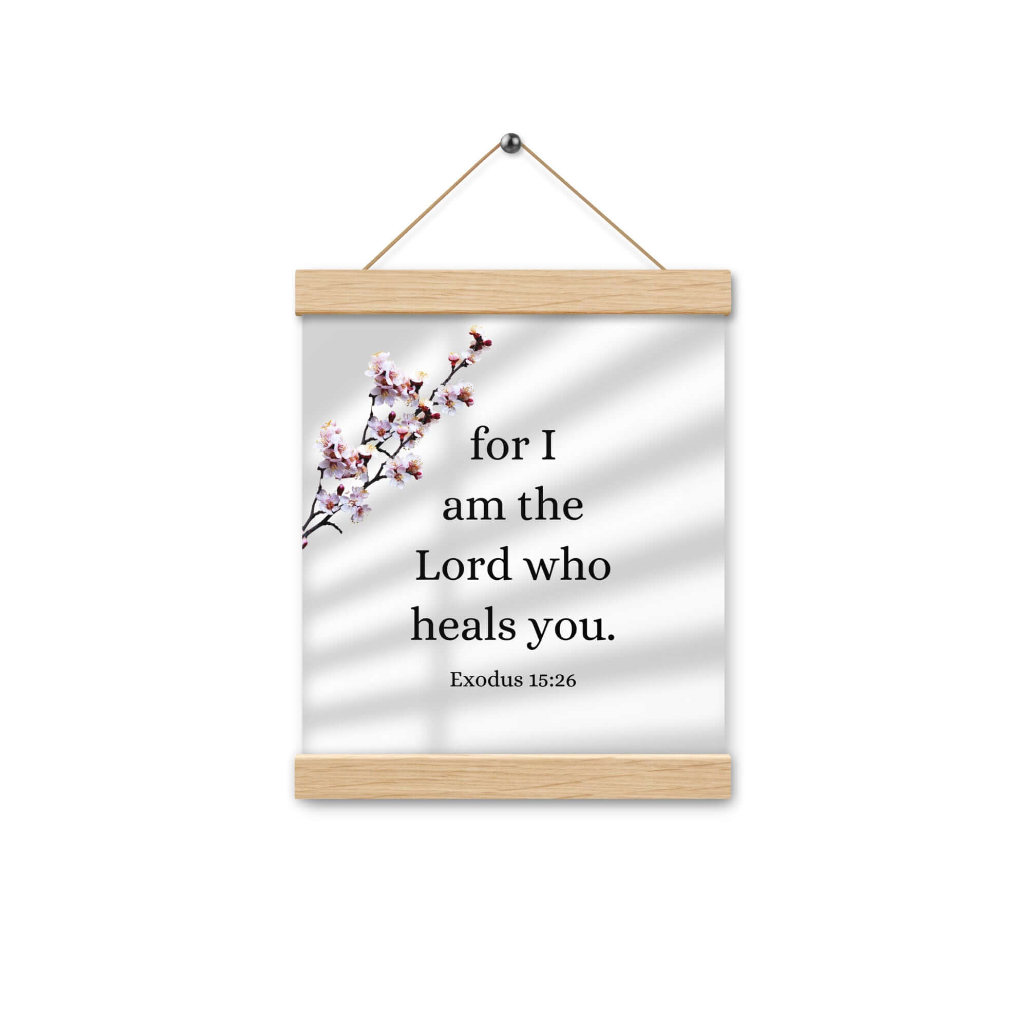Exodus 15:26 Bible Verse, diligently listen Enhanced Matte Paper Poster With Hanger Wall Art