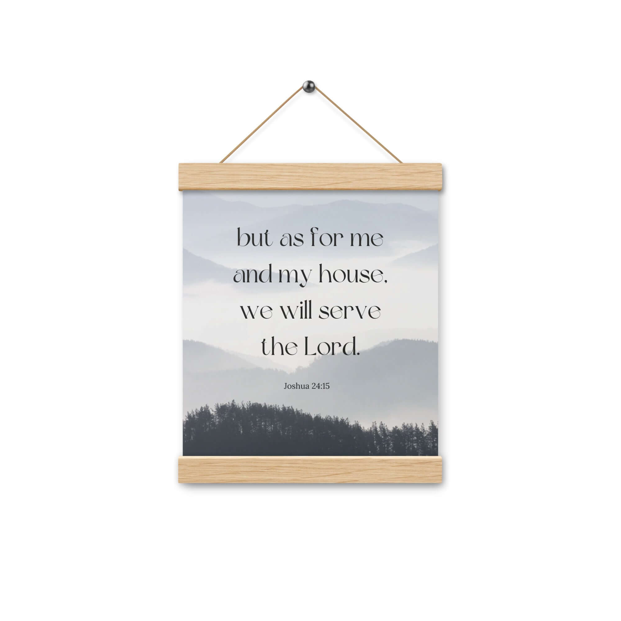 Joshua 24:15 Bible Verse, whom you Enhanced Matte Paper Poster With Hanger Wall Art