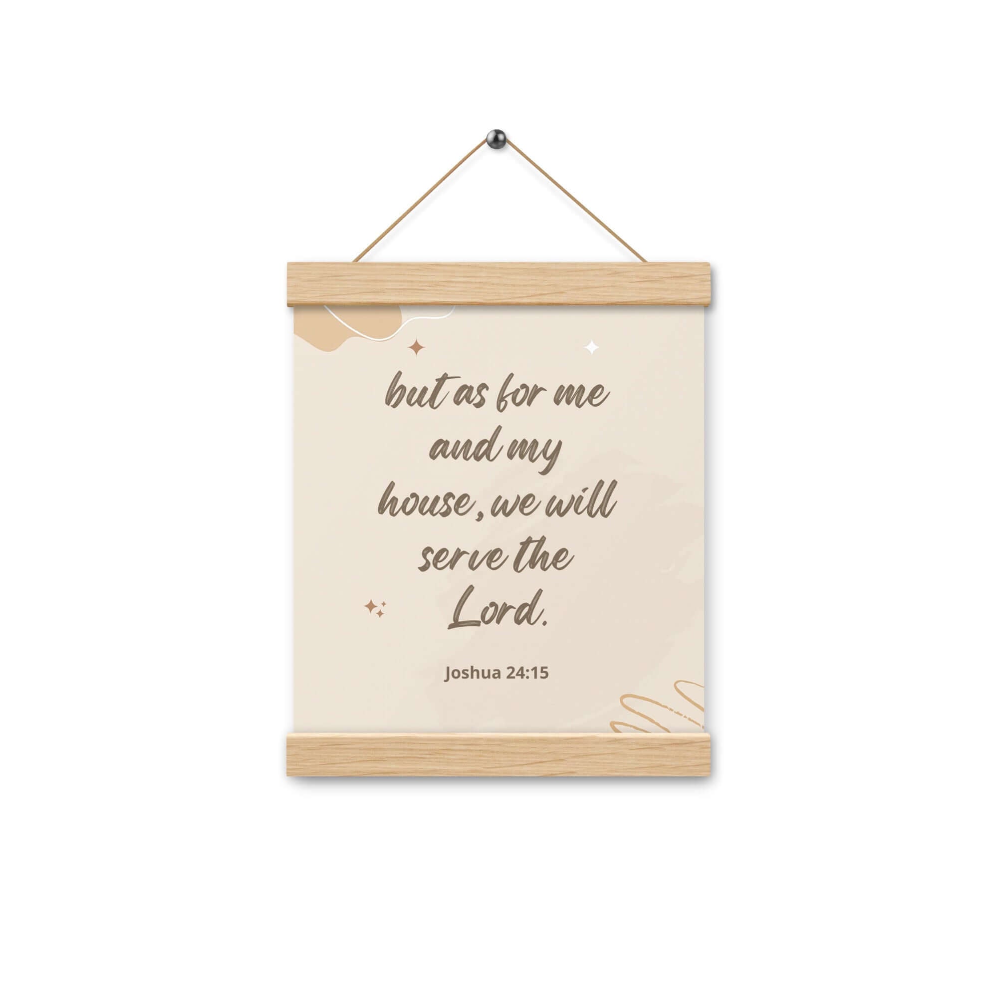 Joshua 24:15 Bible Verse, will serve Enhanced Matte Paper Poster With Hanger Wall Art