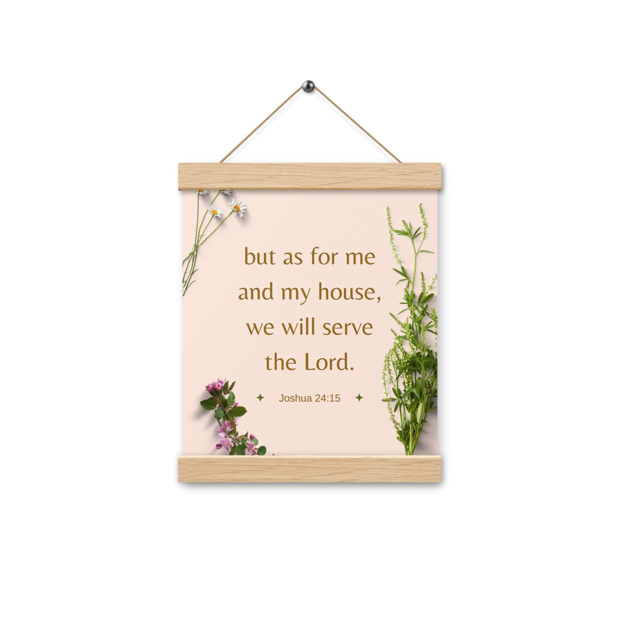 Joshua 24:15 Bible Verse, your fathers Enhanced Matte Paper Poster With Hanger Wall Art