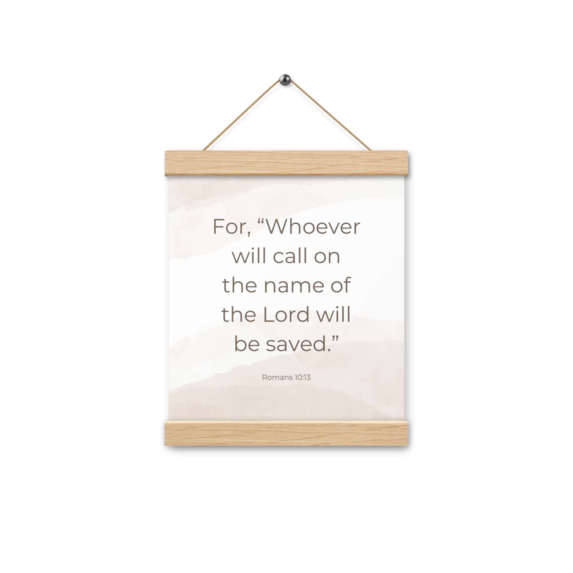 Romans 10:13 Bible Verse, the name Enhanced Matte Paper Poster With Hanger Wall Art