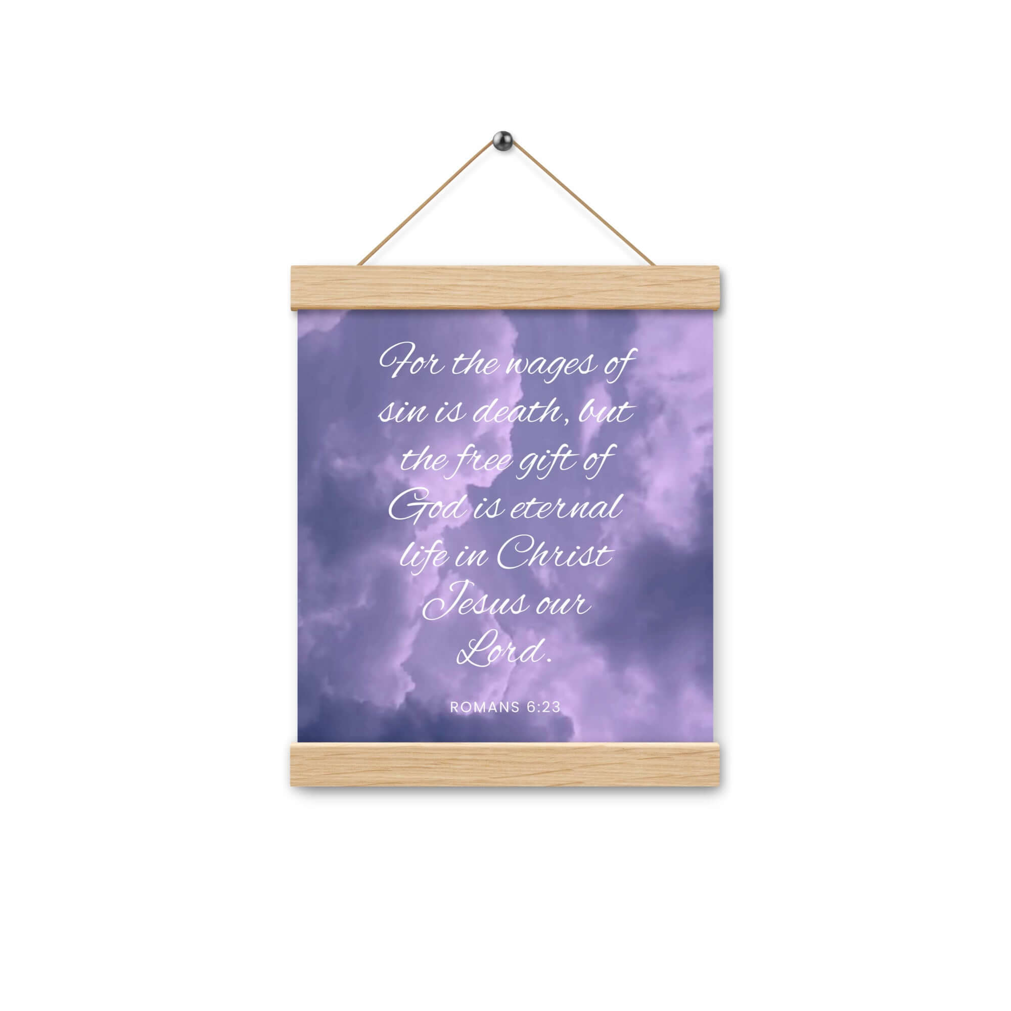 Romans 6:23 Bible Verse, free gift Enhanced Matte Paper Poster With Hanger Wall Art