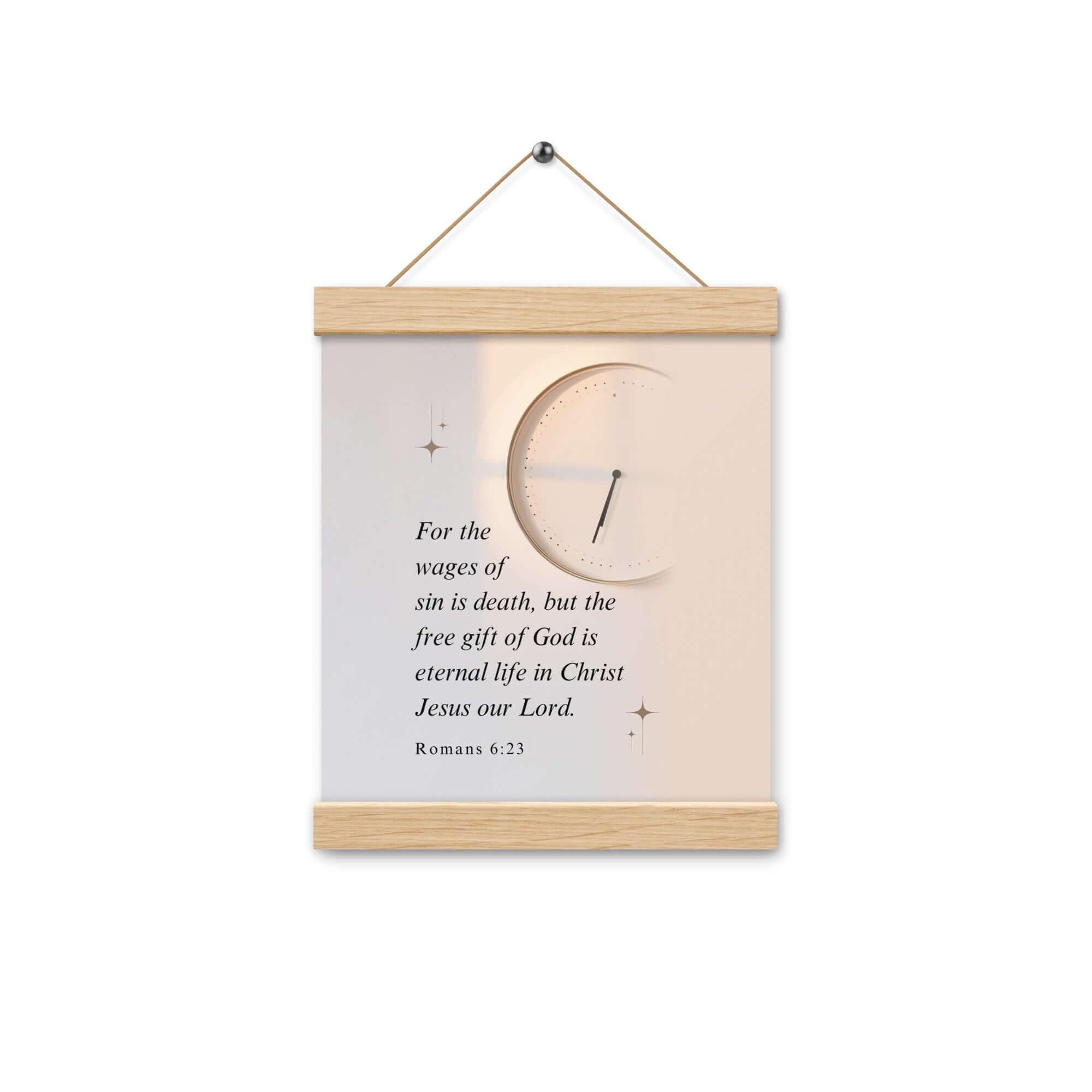 Romans 6:23 Bible Verse, our Lord Enhanced Matte Paper Poster With Hanger Wall Art