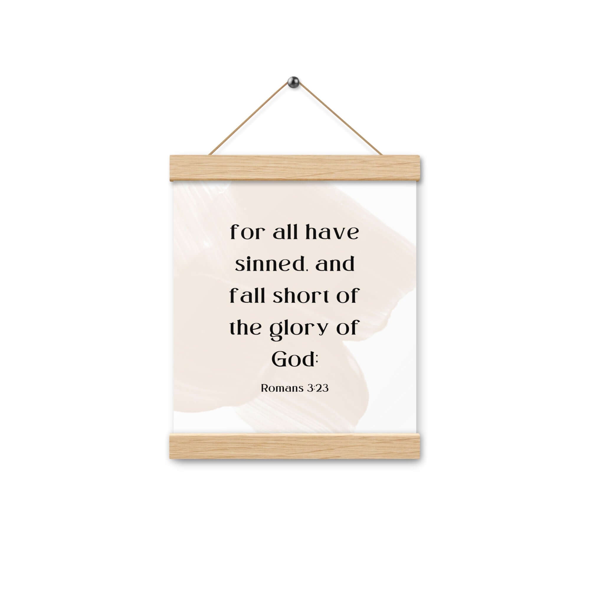 Romans 3:23 Bible Verse, fall short Enhanced Matte Paper Poster With Hanger Wall Art