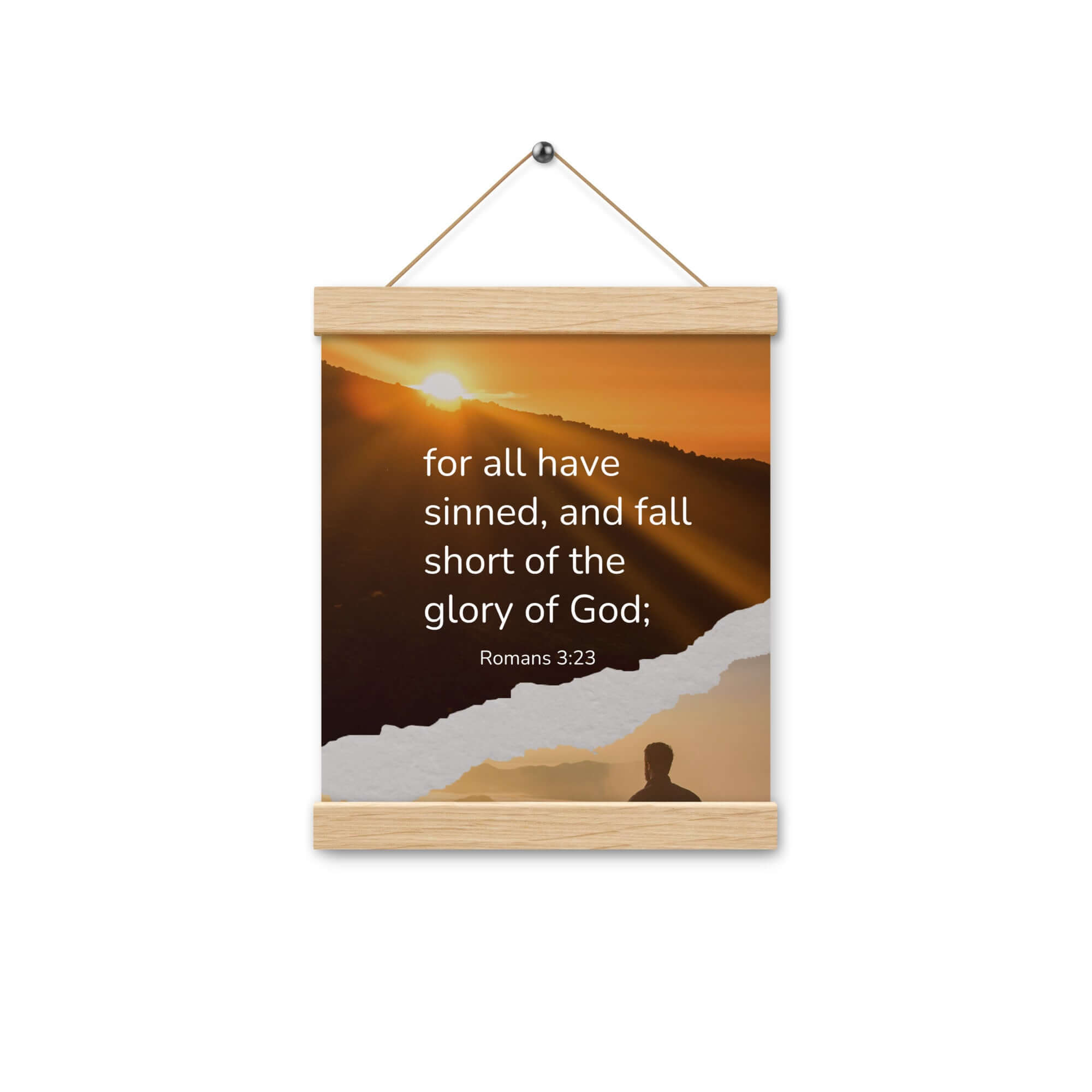 Romans 3:23 Bible Verse, of God Enhanced Matte Paper Poster With Hanger Wall Art