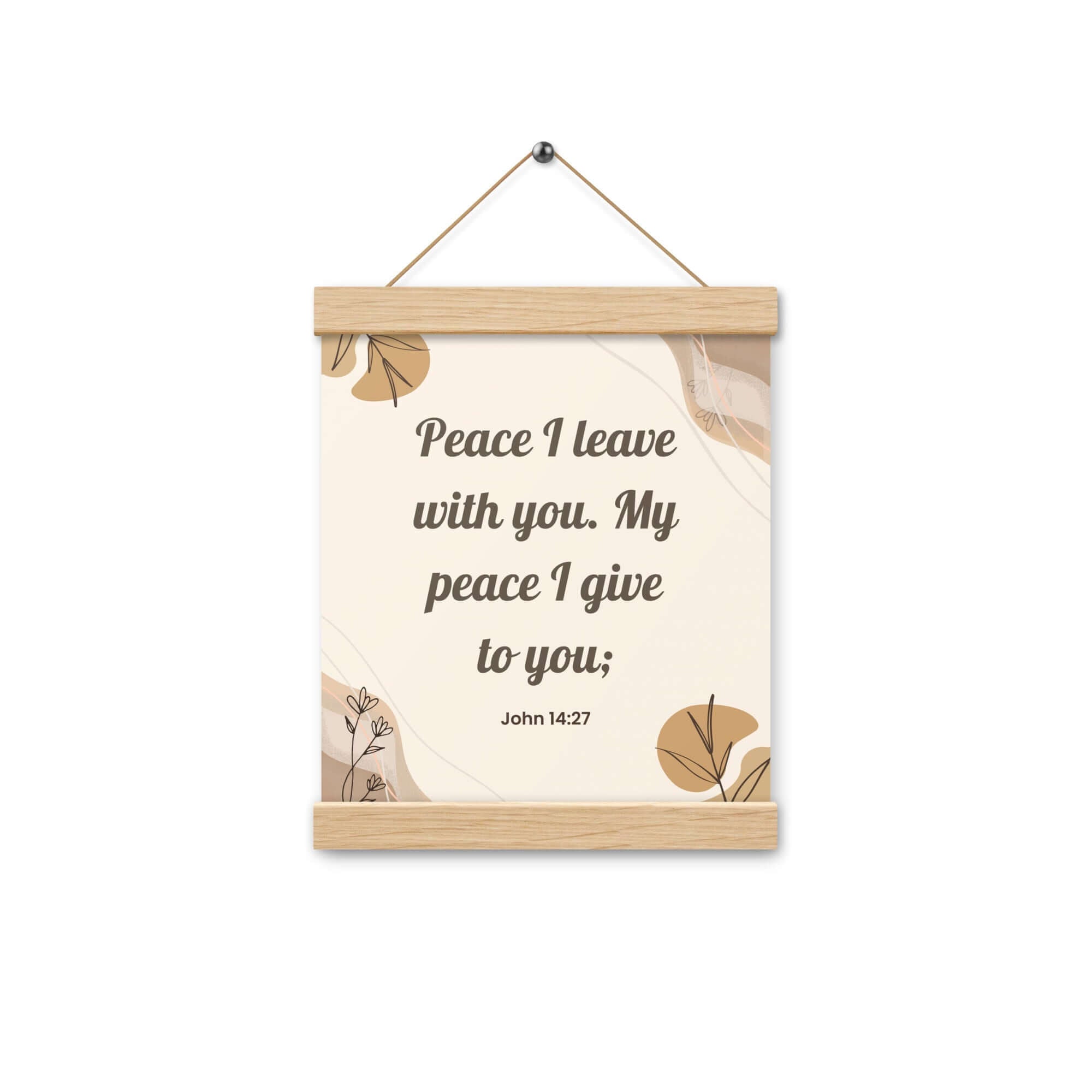 John 14:27 Bible Verse, Peace I Enhanced Matte Paper Poster With Hanger Wall Art