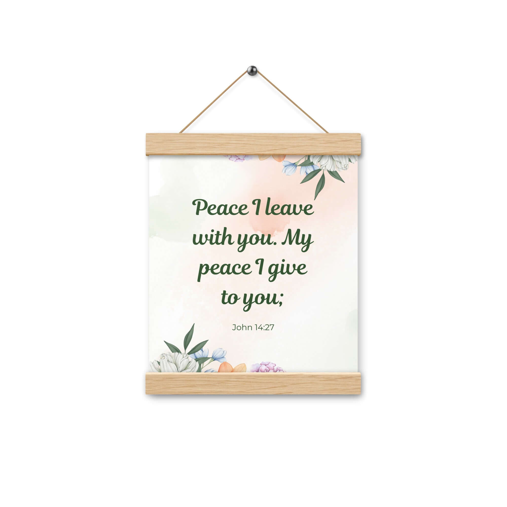 John 14:27 Bible Verse, with you Enhanced Matte Paper Poster With Hanger Wall Art