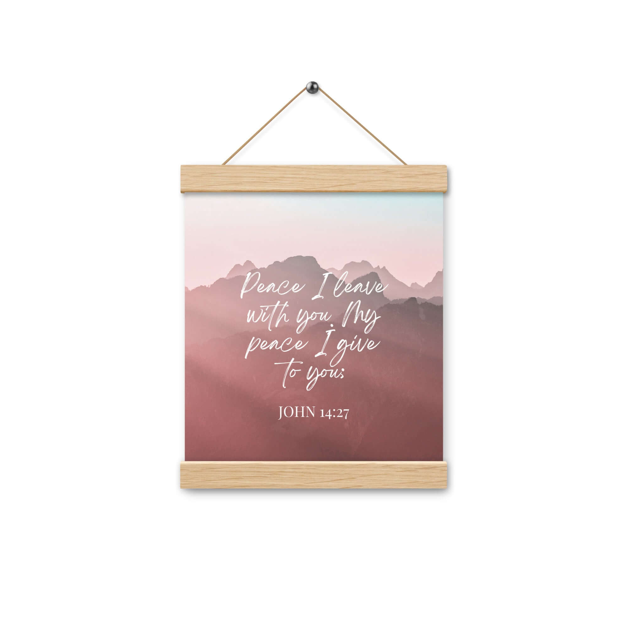John 14:27 Bible Verse, I give you Enhanced Matte Paper Poster With Hanger Wall Art