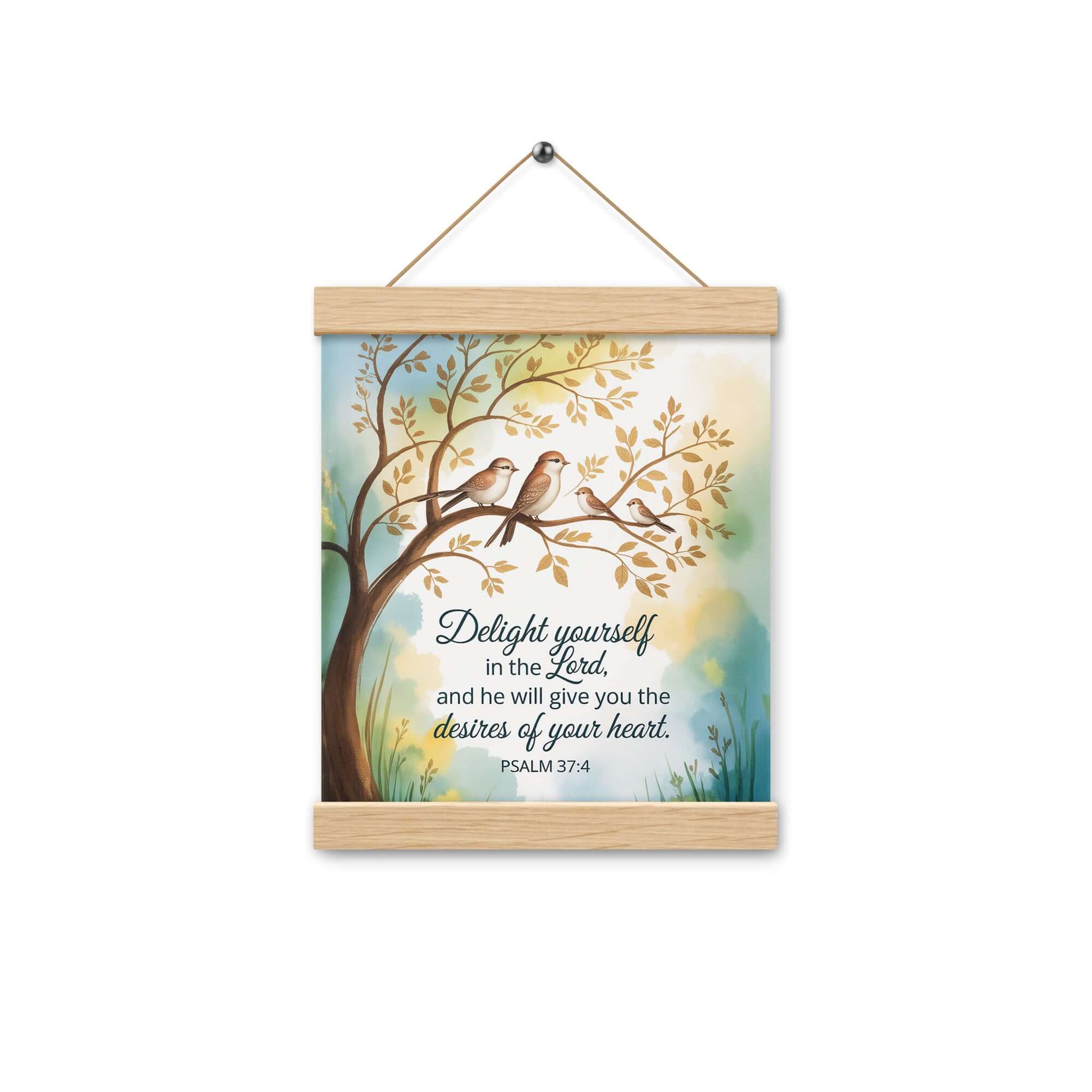 Psalm 37:4 Bible Verse, Yourself Enhanced Matte Paper Poster With Hanger