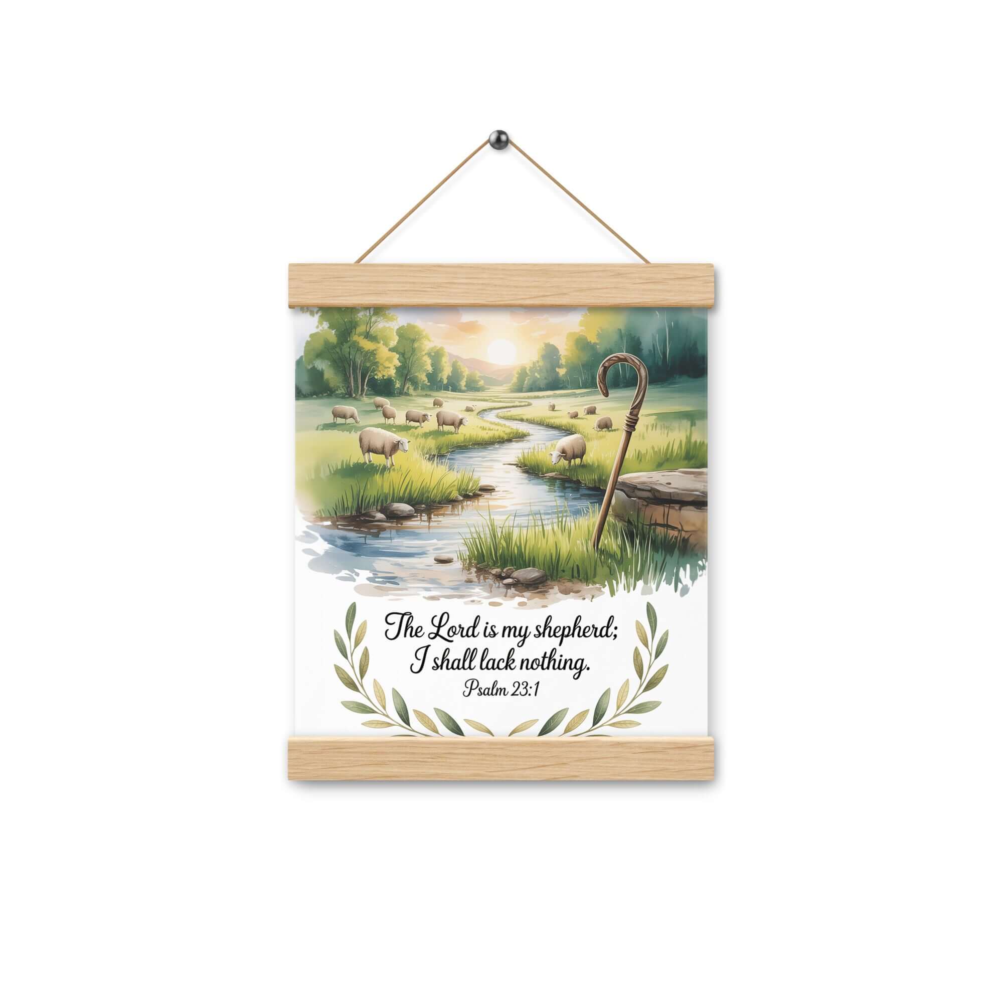 Psalm 23:1 Bible Verse, is my Enhanced Matte Paper Poster With Hanger