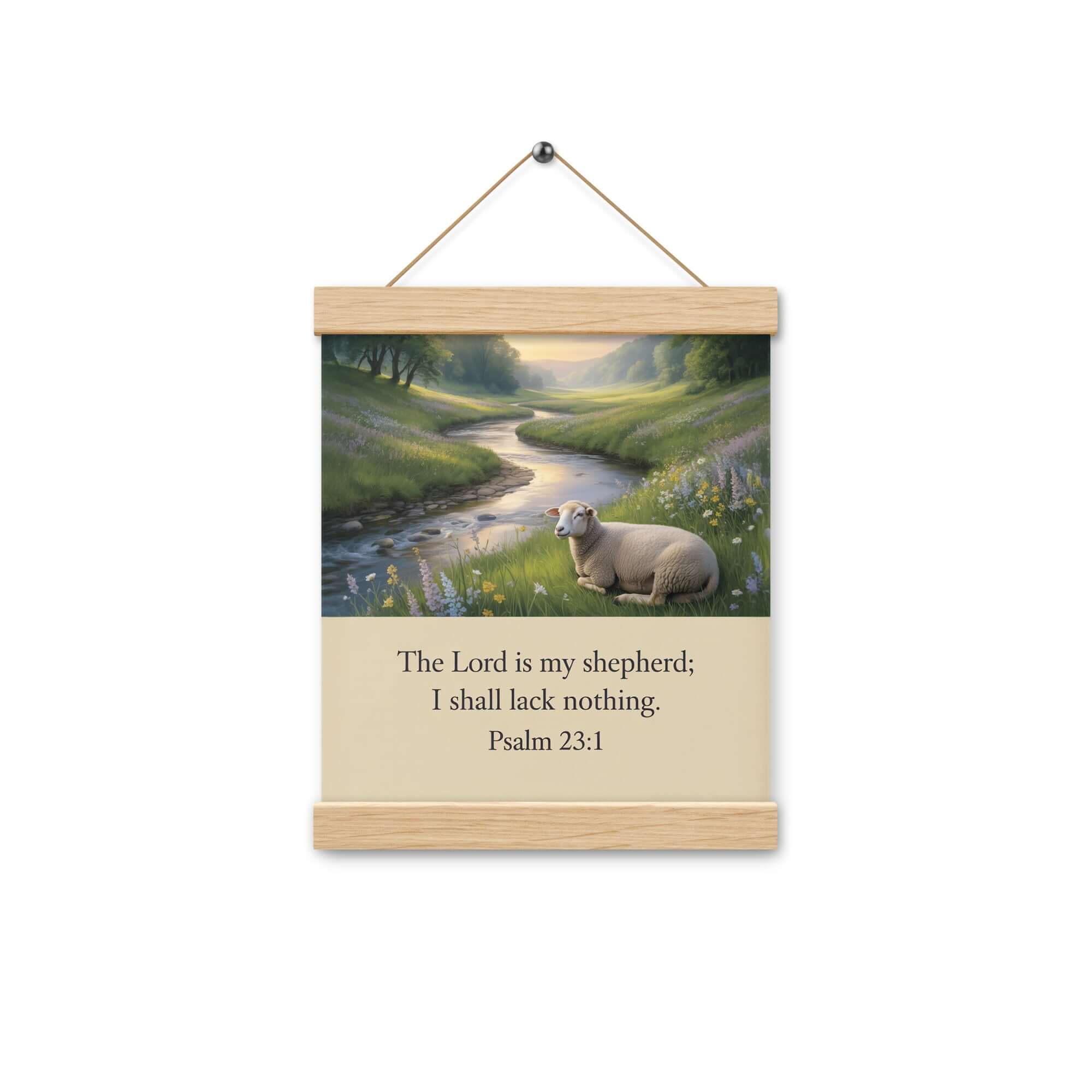 Psalm 23:1 Bible Verse, I shall Enhanced Matte Paper Poster With Hanger