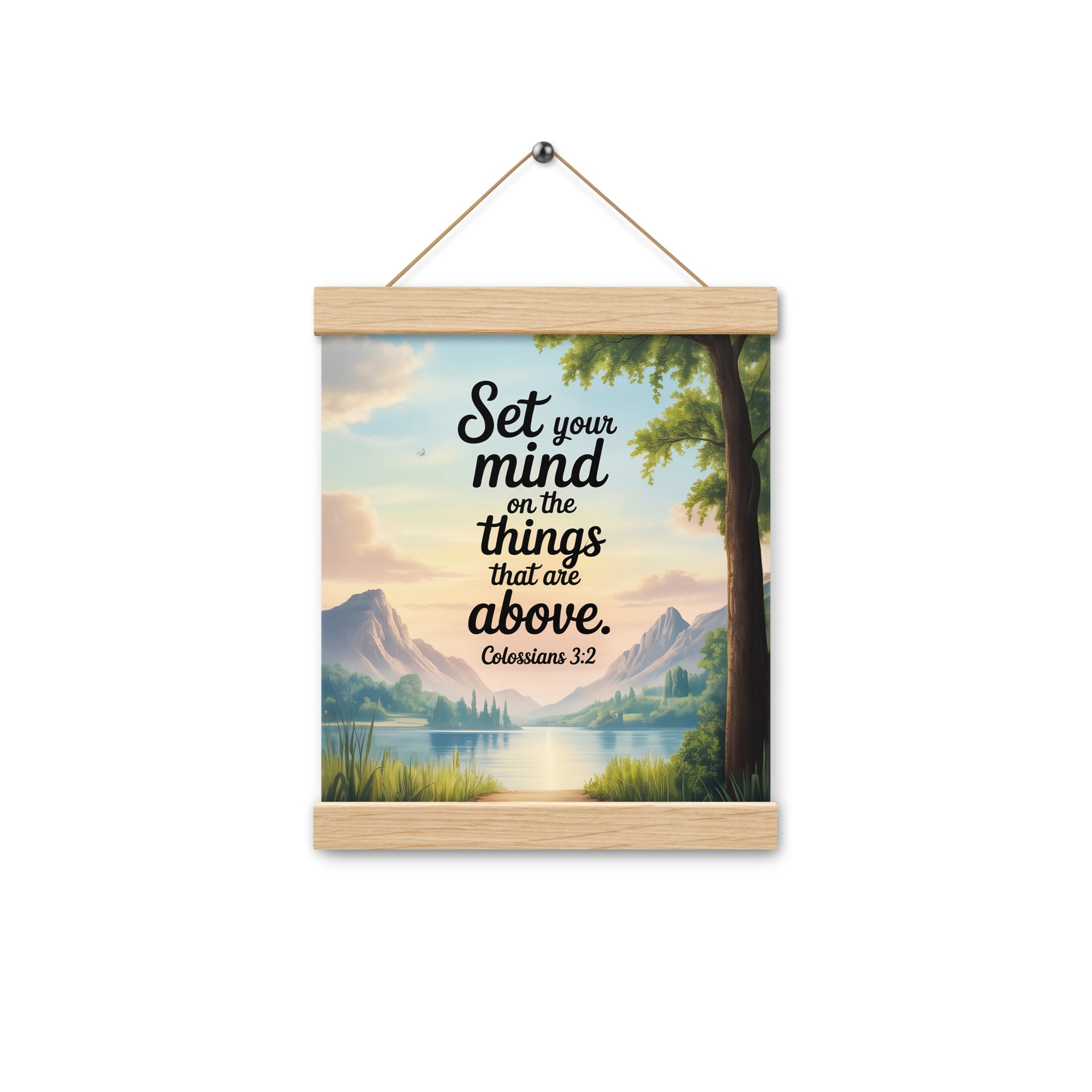 Colossians 3:2 Bible Verse Set Enhanced Matte Paper Poster With Hanger