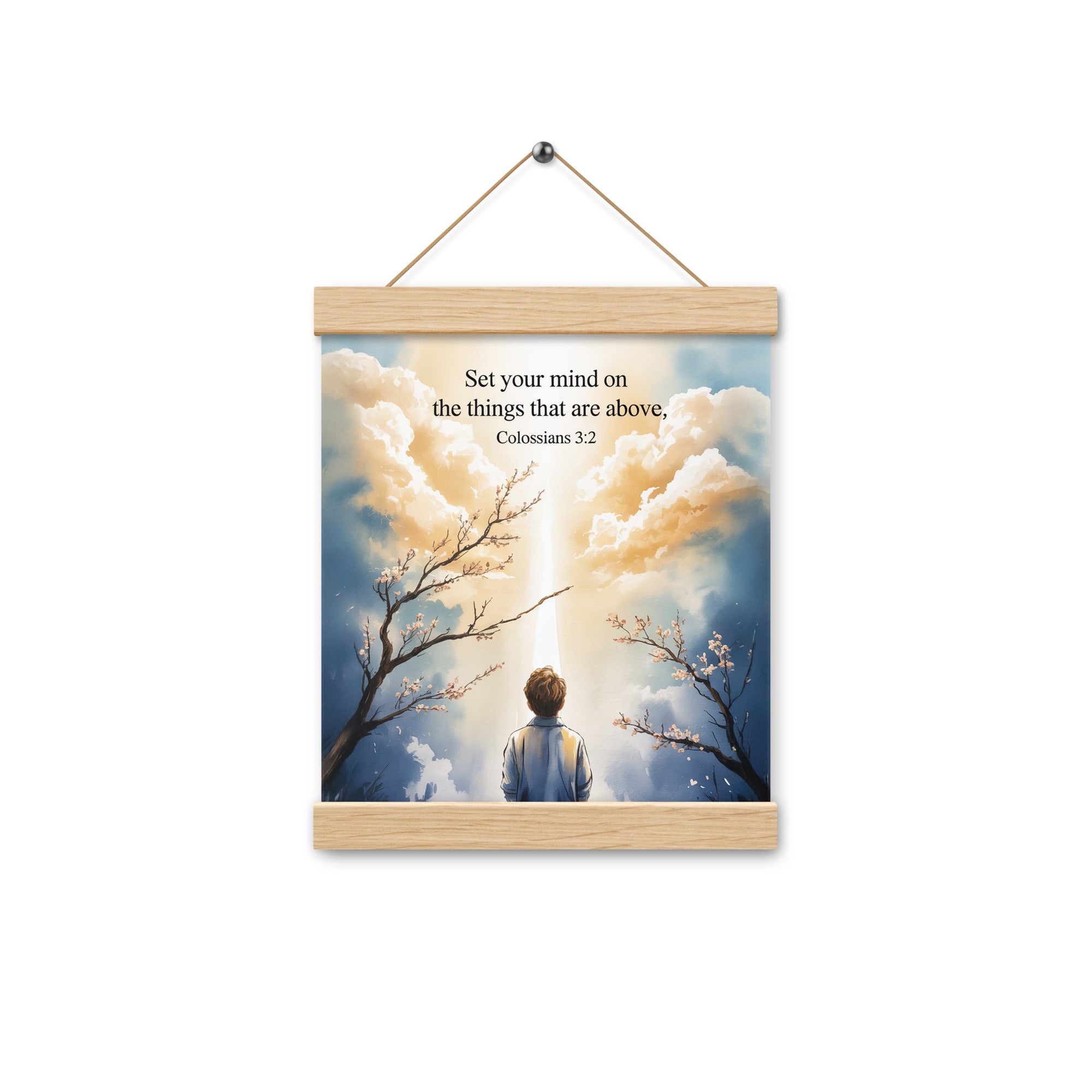 Colossians 3:2 Bible Verse the things Enhanced Matte Paper Poster With Hanger