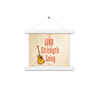 Exodus 15:2 Bible Verse, The LORD is my strength Enhanced Matte Paper Poster With Hanger Wall Art White 10″×10″