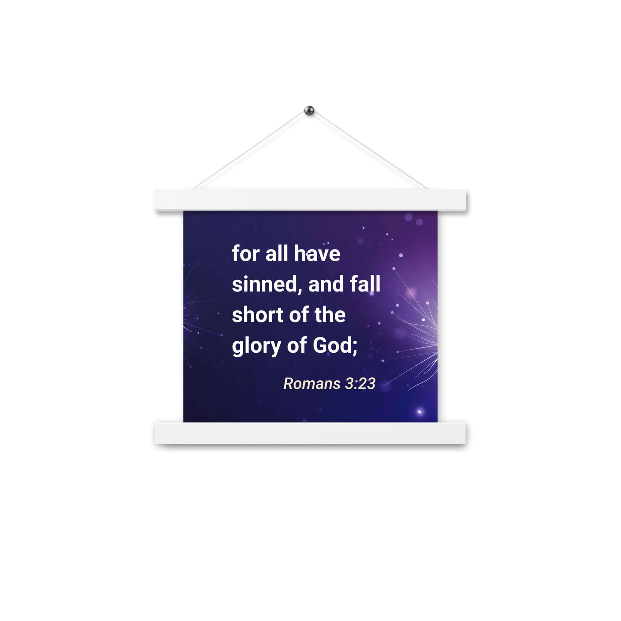 Romans 3:23 Bible Verse, all have sinned Enhanced Matte Paper Poster With Hanger Wall Art White 10″×10″