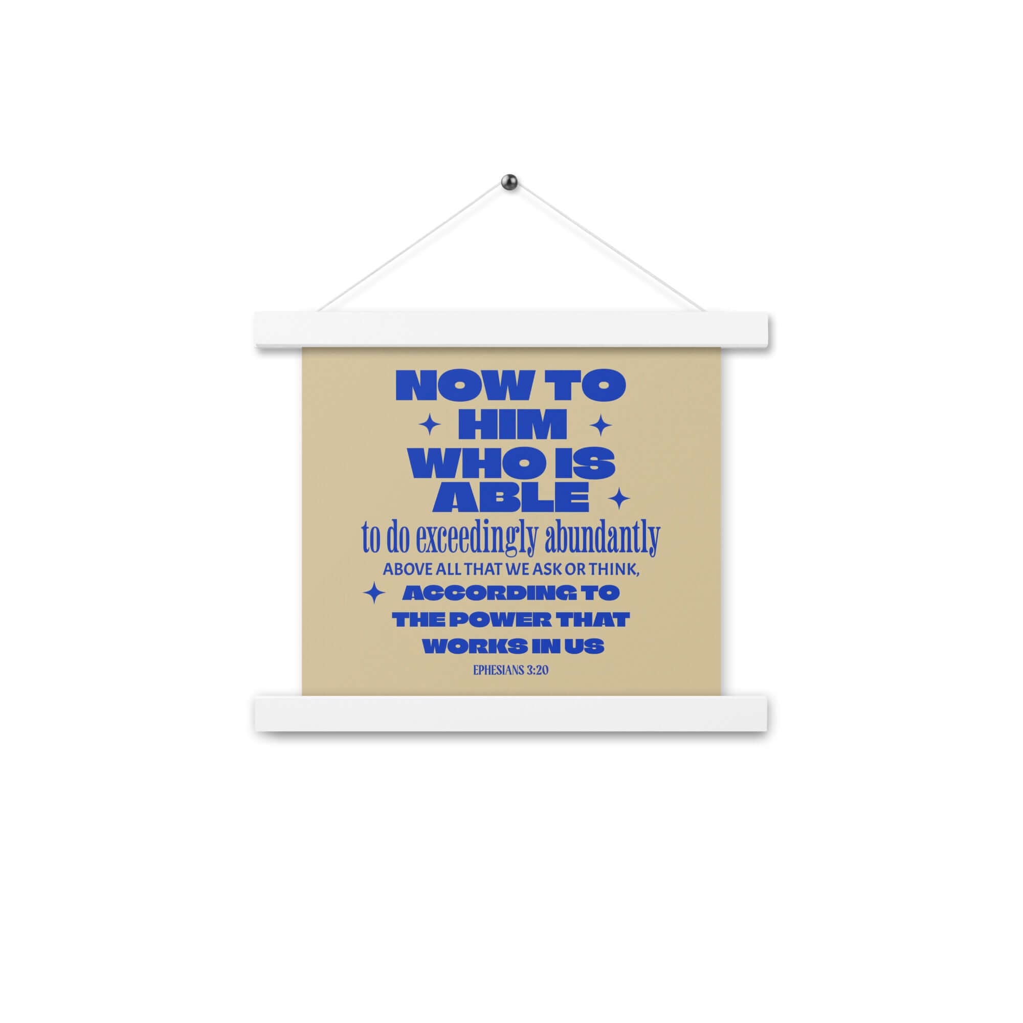 Ephesians 3:20 Bible Verse, power in us Enhanced Matte Paper Poster With Hanger Wall Art White 10″×10″