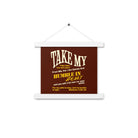 Matthew 11:29-30 Bible Verse, learn from me Enhanced Matte Paper Poster With Hanger Wall Art White 10″×10″
