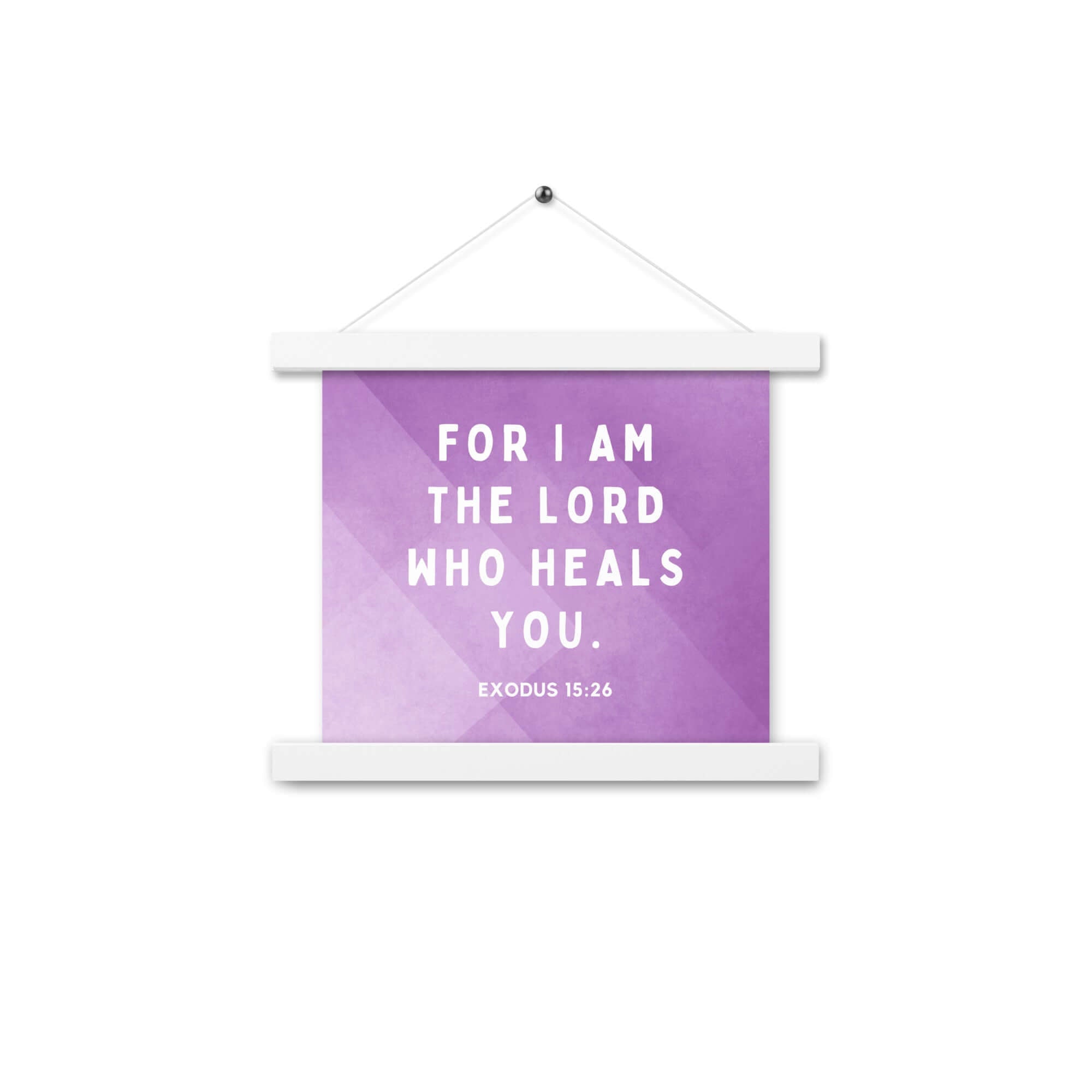 Exodus 15:26 Bible Verse, in his eyes Enhanced Matte Paper Poster With Hanger Wall Art White 10″×10″