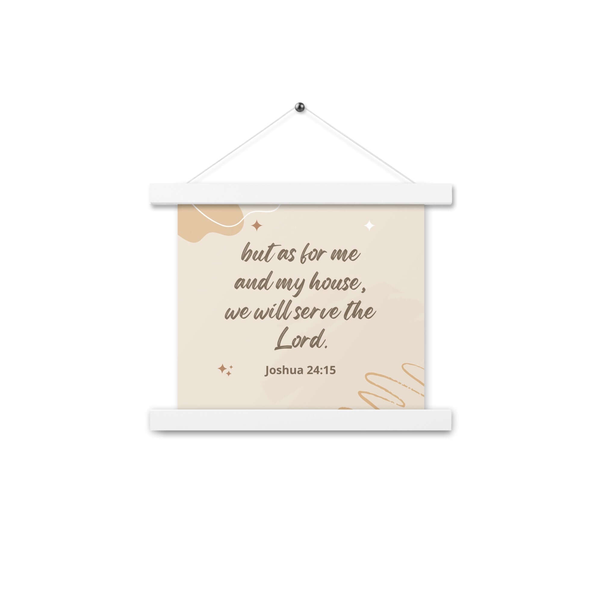 Joshua 24:15 Bible Verse, will serve Enhanced Matte Paper Poster With Hanger Wall Art White 10″×10″