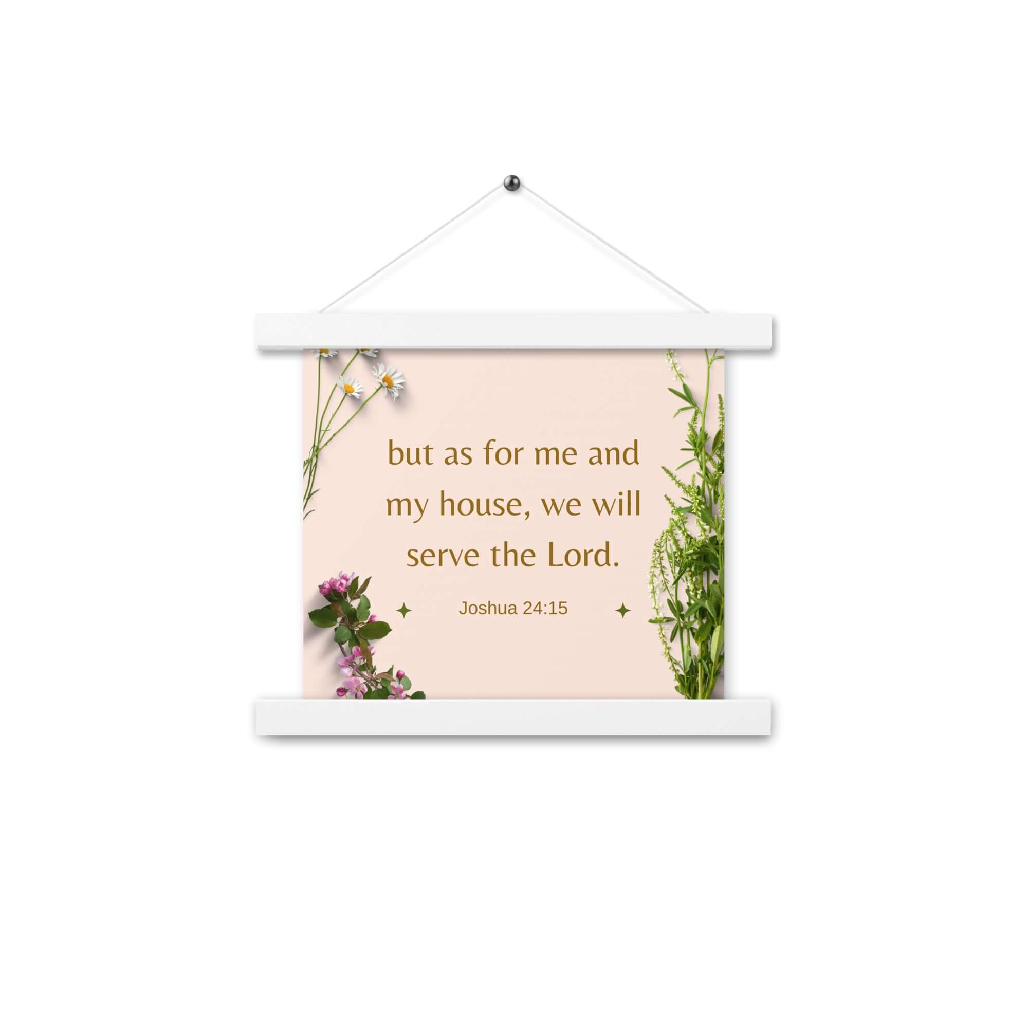 Joshua 24:15 Bible Verse, your fathers Enhanced Matte Paper Poster With Hanger Wall Art White 10″×10″