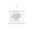 Romans 3:23 Bible Verse, fall short Enhanced Matte Paper Poster With Hanger Wall Art White 10″×10″