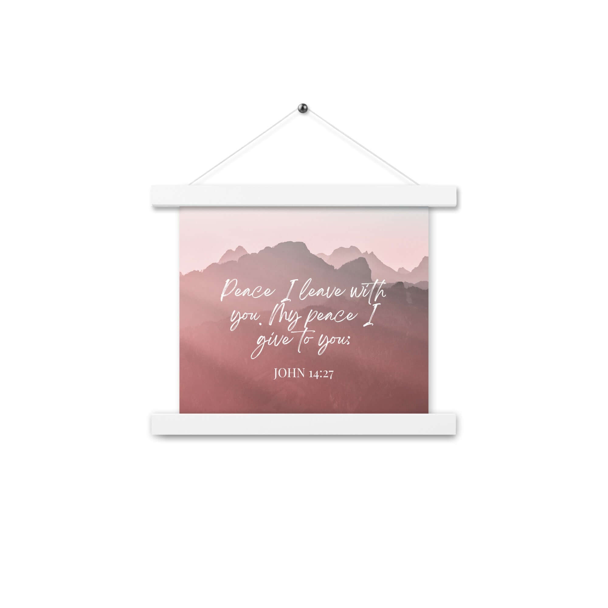 John 14:27 Bible Verse, I give you Enhanced Matte Paper Poster With Hanger Wall Art White 10″×10″