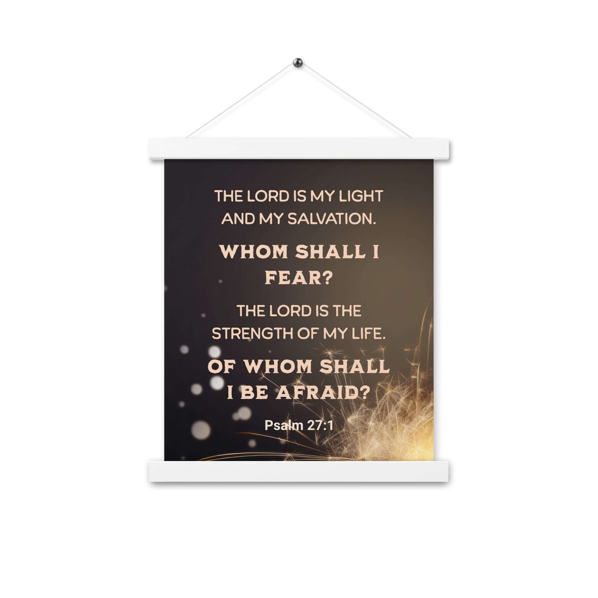 Psalm 27:1 Bible Verse, The LORD is My Light Enhanced Matte Paper Poster With Hanger Wall Art