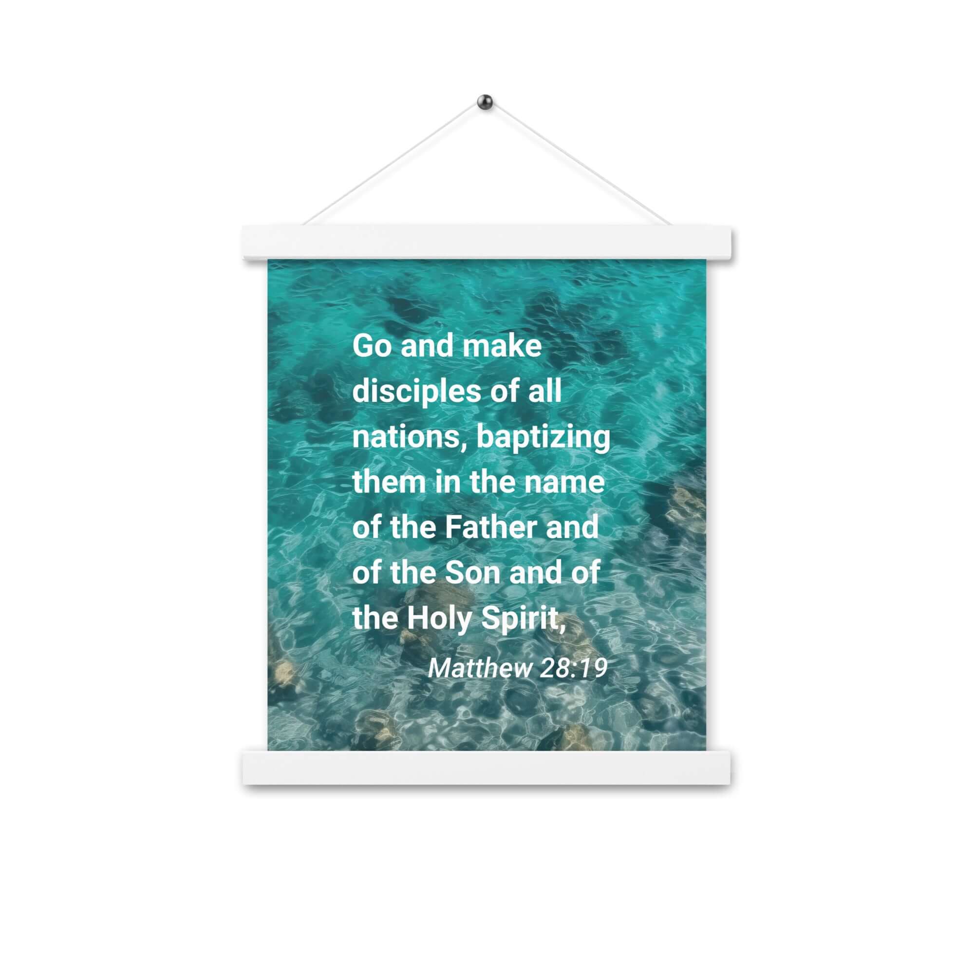 Matthew 28:19 Bible Verse, Make Disciples Enhanced Matte Paper Poster With Hanger Wall Art