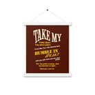 Matthew 11:29-30 Bible Verse, learn from me Enhanced Matte Paper Poster With Hanger Wall Art