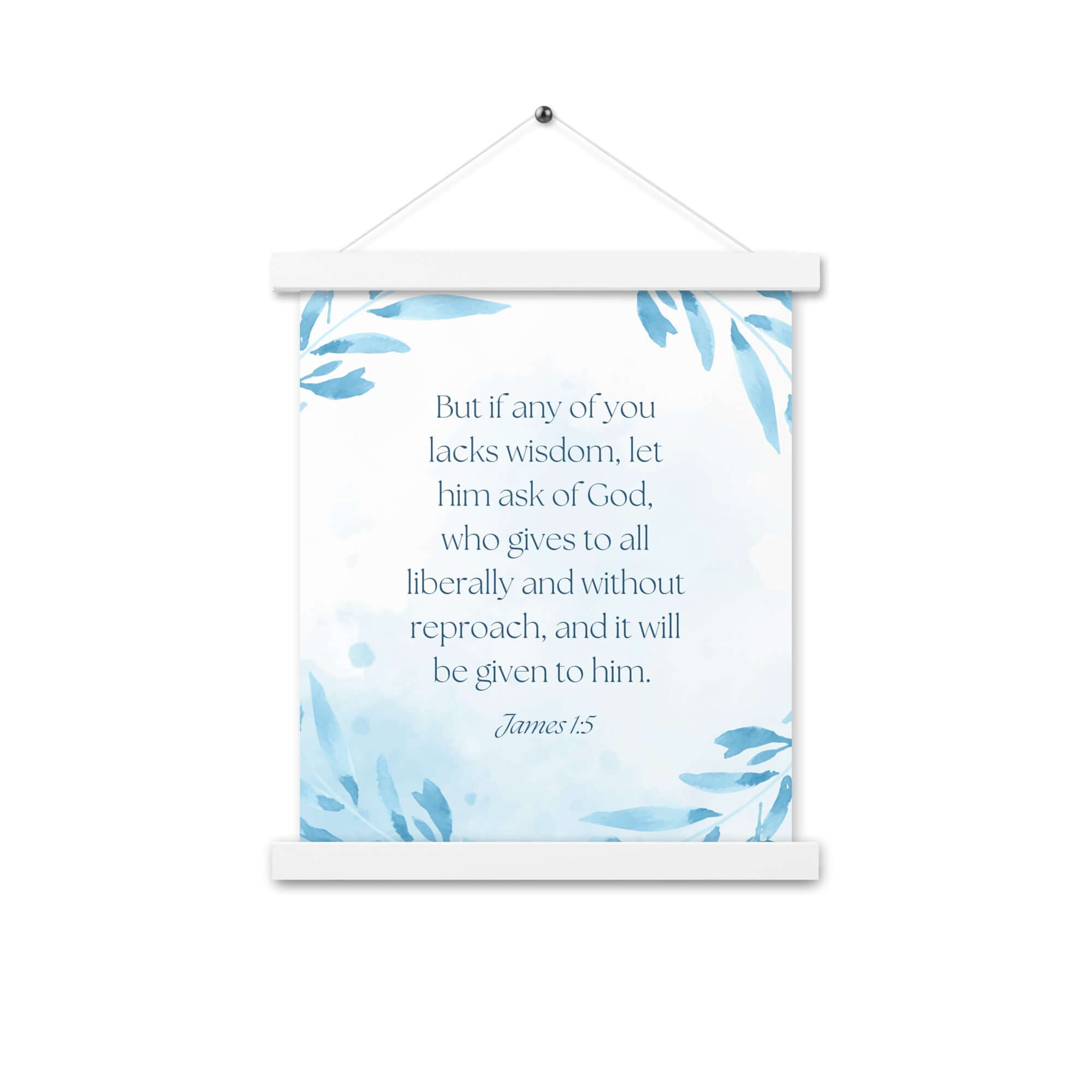 James 1:5 Bible Verse, lacks wisdom Enhanced Matte Paper Poster With Hanger Wall Art