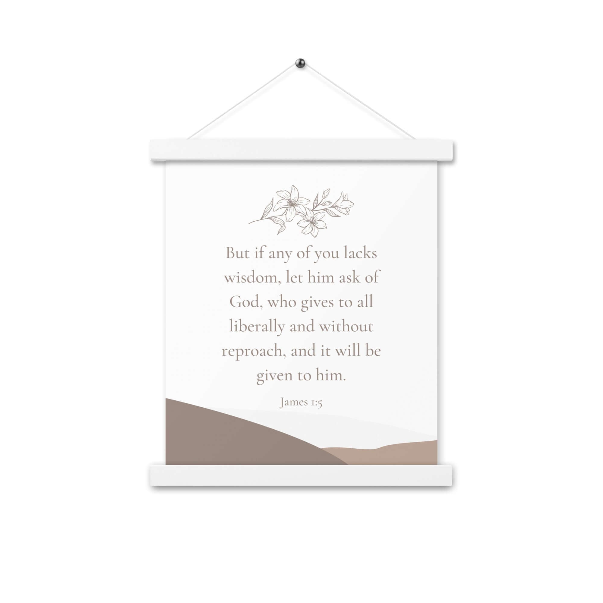 James 1:5 Bible Verse, ask of God Enhanced Matte Paper Poster With Hanger Wall Art