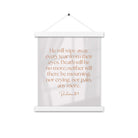 Revelation 21:4 Bible Verse, He will wipe Enhanced Matte Paper Poster With Hanger Wall Art