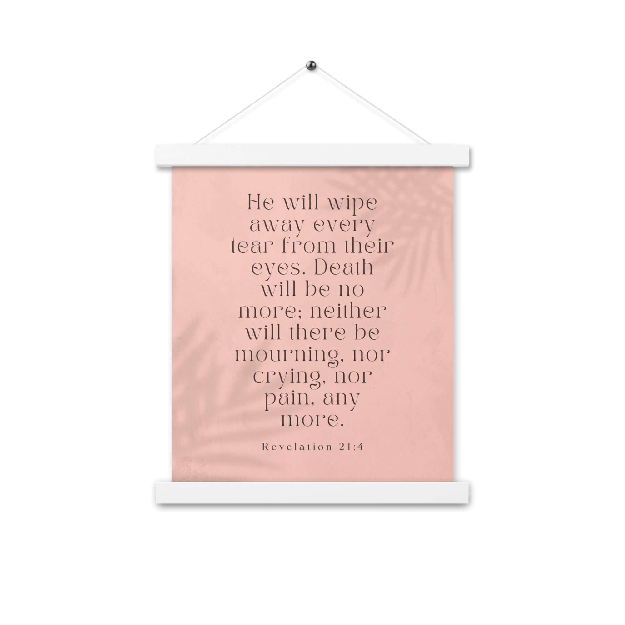 Revelation 21:4 Bible Verse, their eyes Enhanced Matte Paper Poster With Hanger Wall Art