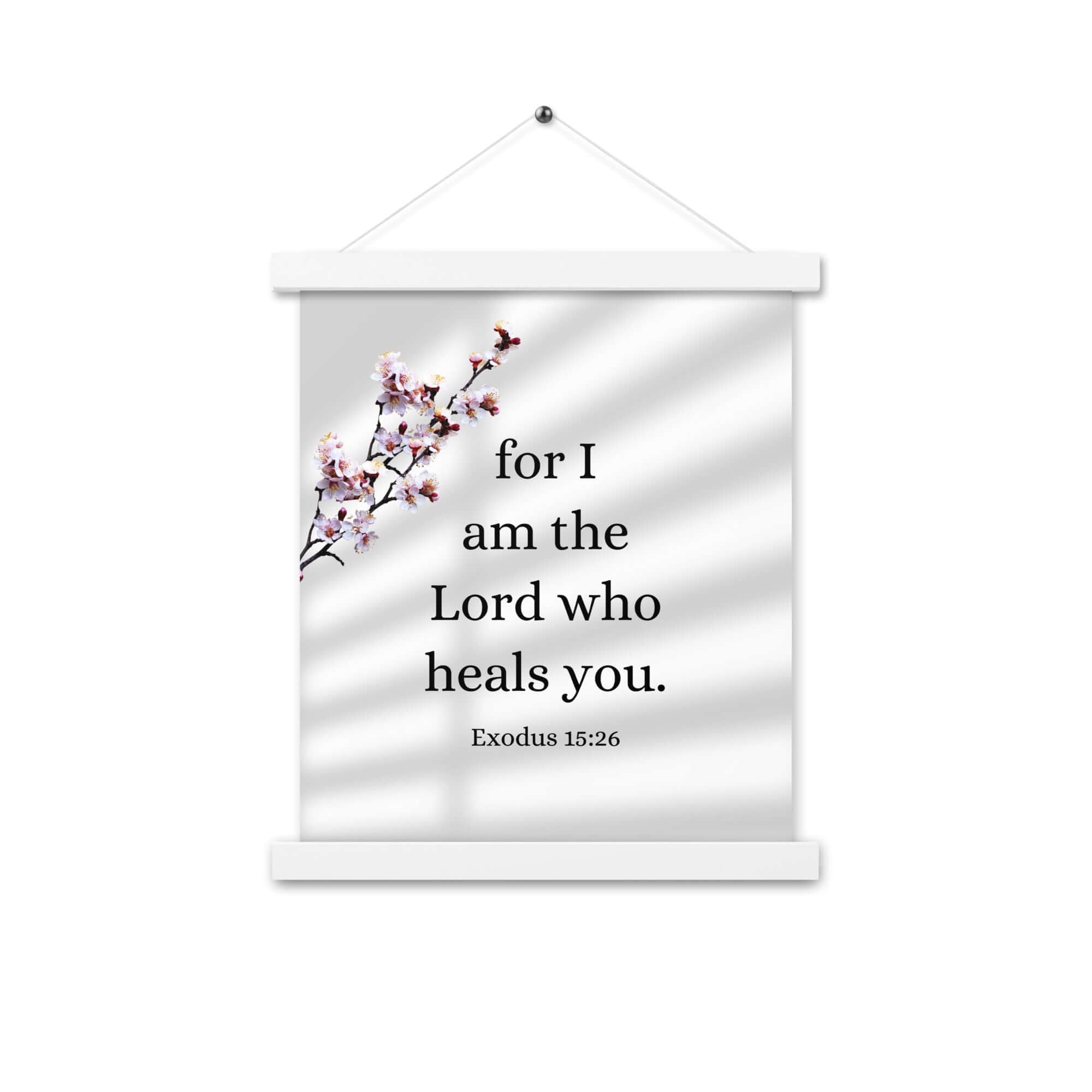Exodus 15:26 Bible Verse, diligently listen Enhanced Matte Paper Poster With Hanger Wall Art