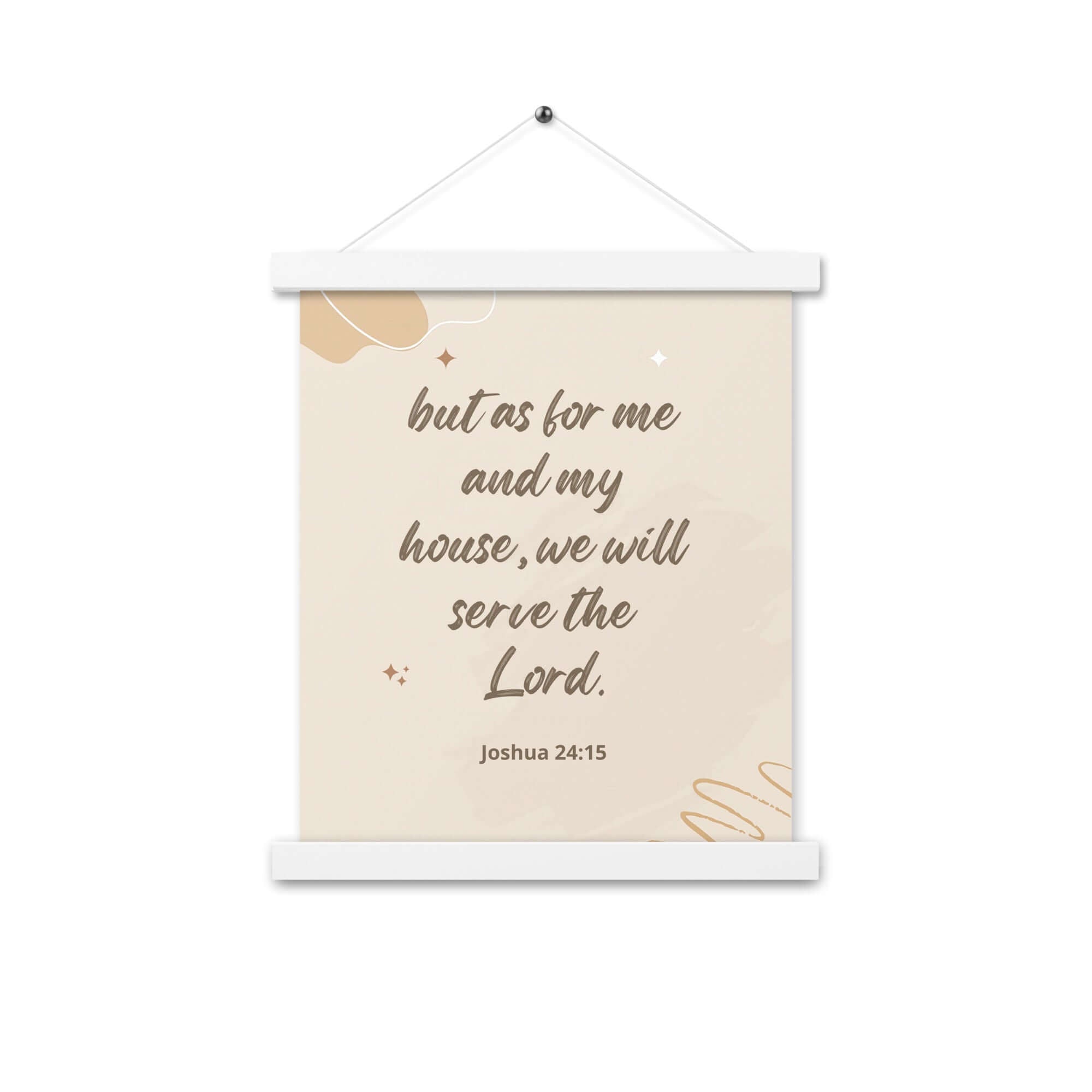 Joshua 24:15 Bible Verse, will serve Enhanced Matte Paper Poster With Hanger Wall Art